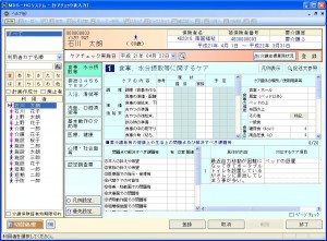 「ケアチェック表」入力画面例