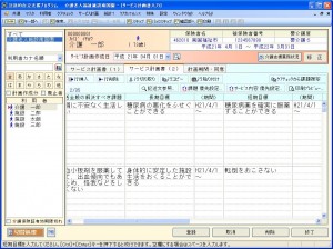 「サービス計画（２）」入力画面例